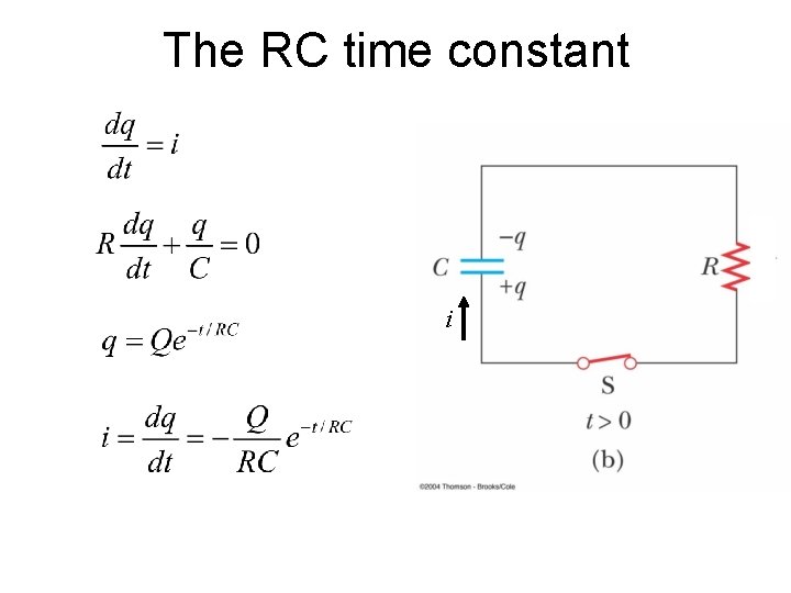 The RC time constant i 