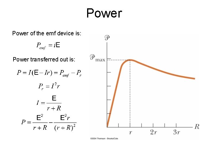 Power of the emf device is: Power transferred out is: 
