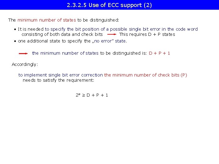 2. 3. 2. 5 Use of ECC support (2) The minimum number of states