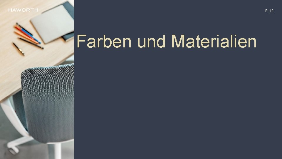 P. 19 Farben und Materialien 