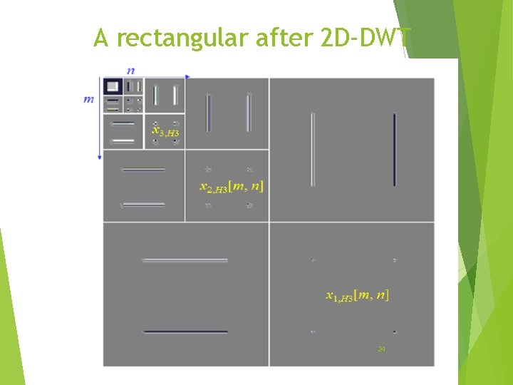 A rectangular after 2 D-DWT 24 A rectangular after 2 D-DWT 24