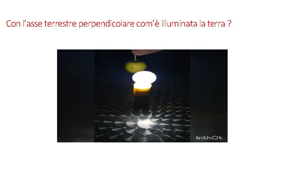 Con l’asse terrestre perpendicolare com’è illuminata la terra ? 