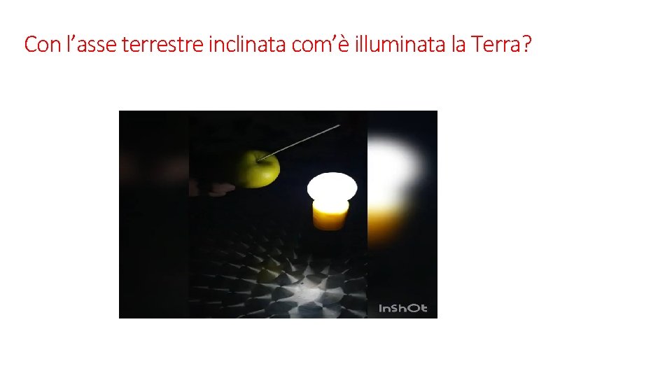 Con l’asse terrestre inclinata com’è illuminata la Terra? 