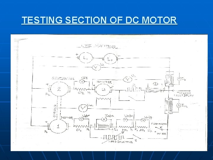 TESTING SECTION OF DC MOTOR 