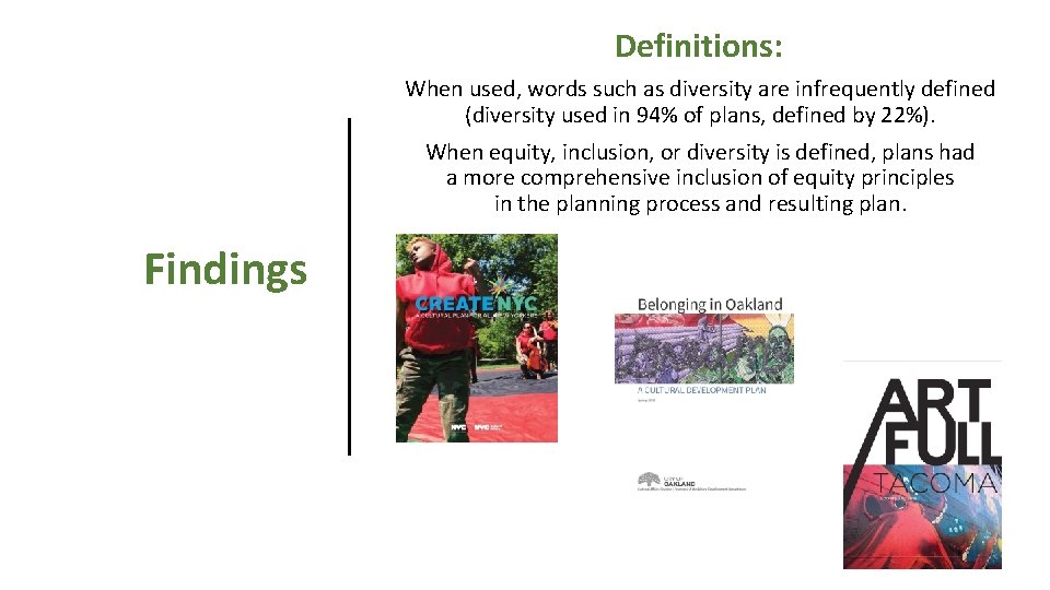 Definitions: When used, words such as diversity are infrequently defined (diversity used in 94%