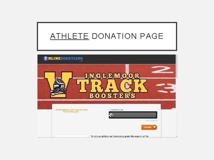 ATHLETE DONATION PAGE ATHLETE DONATION PAGE