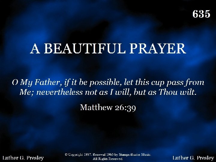 635 - A Beautiful Prayer - Title 