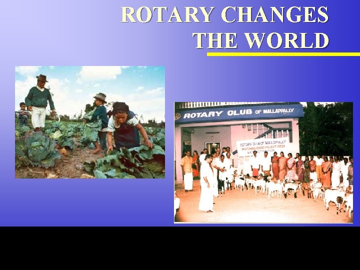 ROTARY CHANGES THE WORLD The Rotary Foundation of Rotary International 