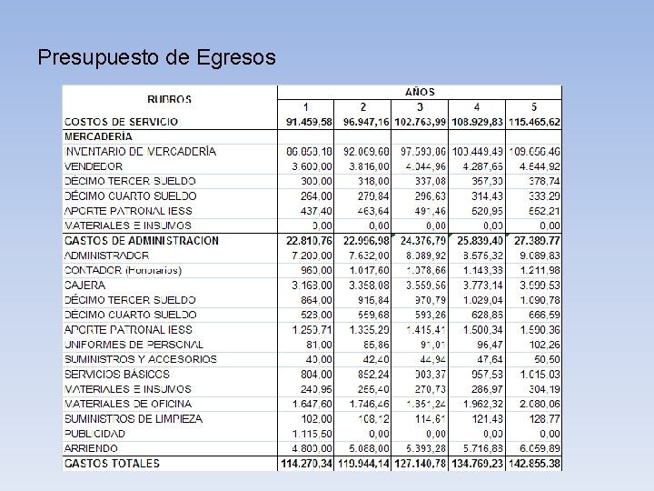 Presupuesto de Egresos 