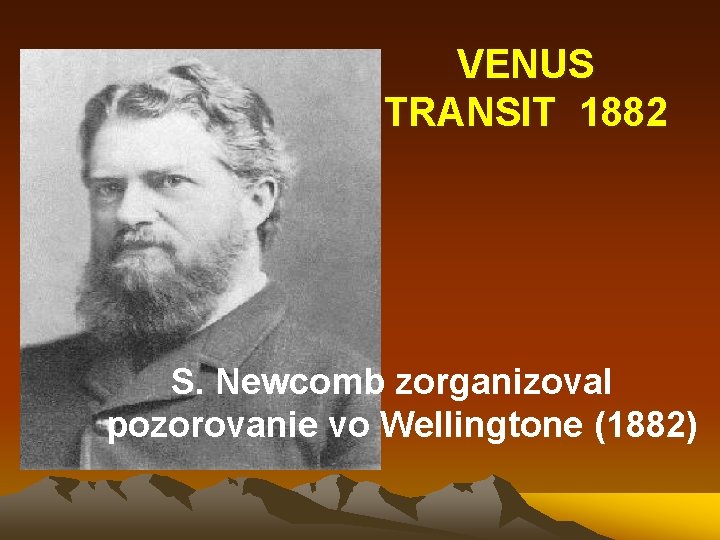 VENUS TRANSIT 1882 S. Newcomb zorganizoval pozorovanie vo Wellingtone (1882) 