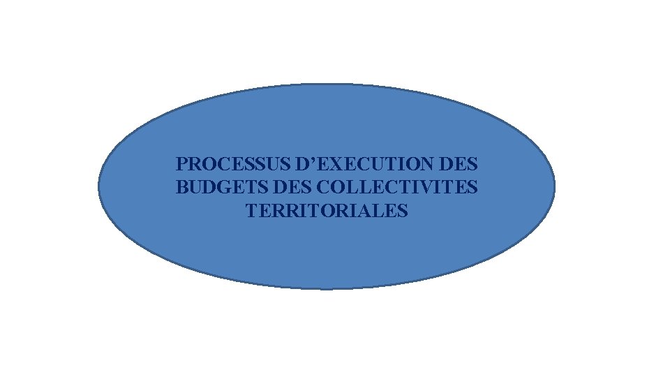 PROCESSUS D’EXECUTION DES BUDGETS DES COLLECTIVITES TERRITORIALES 