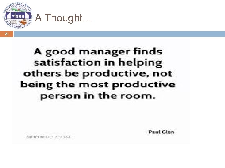 A Thought… 28 