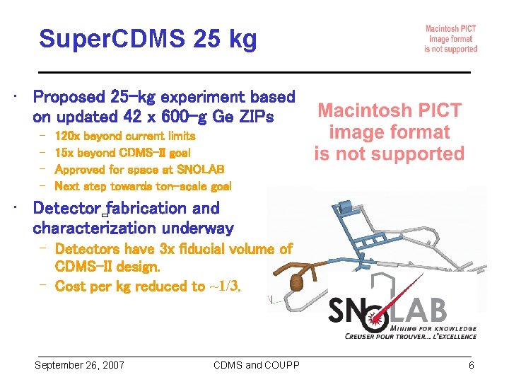 Super. CDMS 25 kg • Proposed 25 -kg experiment based on updated 42 x