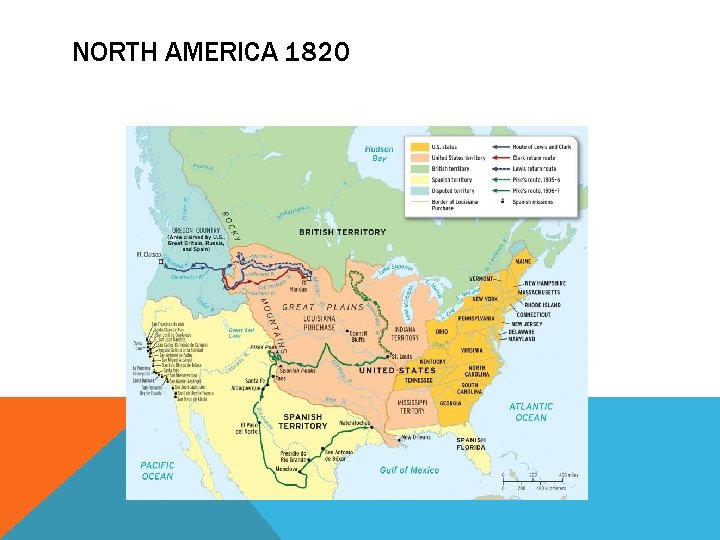 NORTH AMERICA 1820 