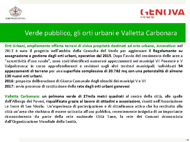 Verde pubblico, gli orti urbani e Valletta Carbonara Orti Urbani, ampliamento offerta terreni di