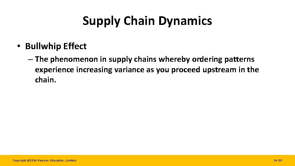 Supply Chain Dynamics • Bullwhip Effect – The phenomenon in supply chains whereby ordering