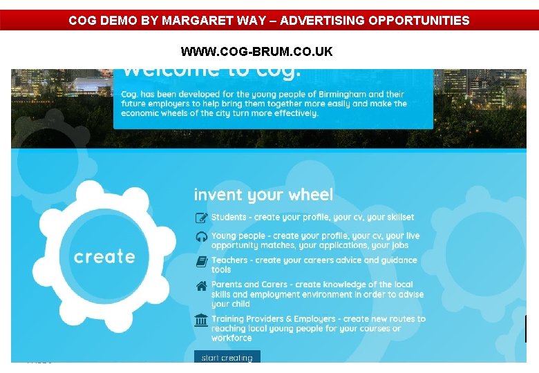 COG DEMO BY MARGARET WAY – ADVERTISING OPPORTUNITIES WWW. COG-BRUM. CO. UK PAGE 8