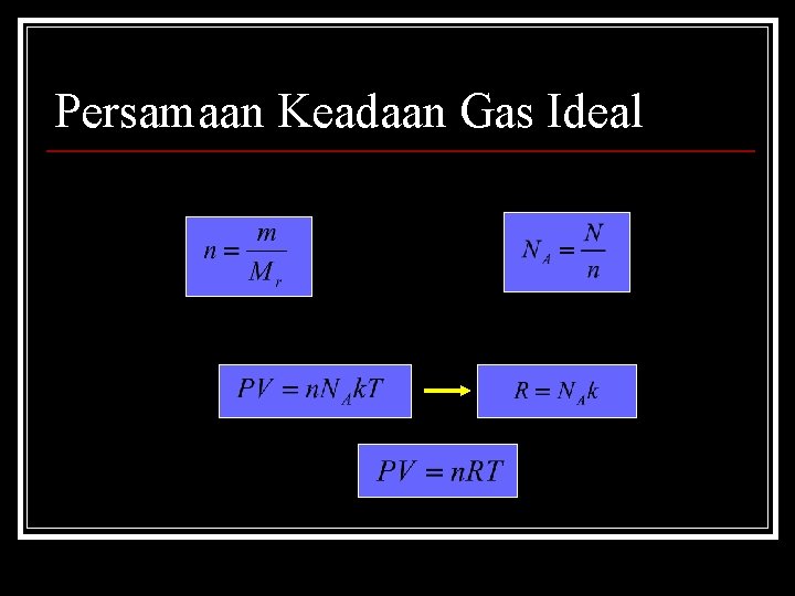 Persamaan Keadaan Gas Ideal 