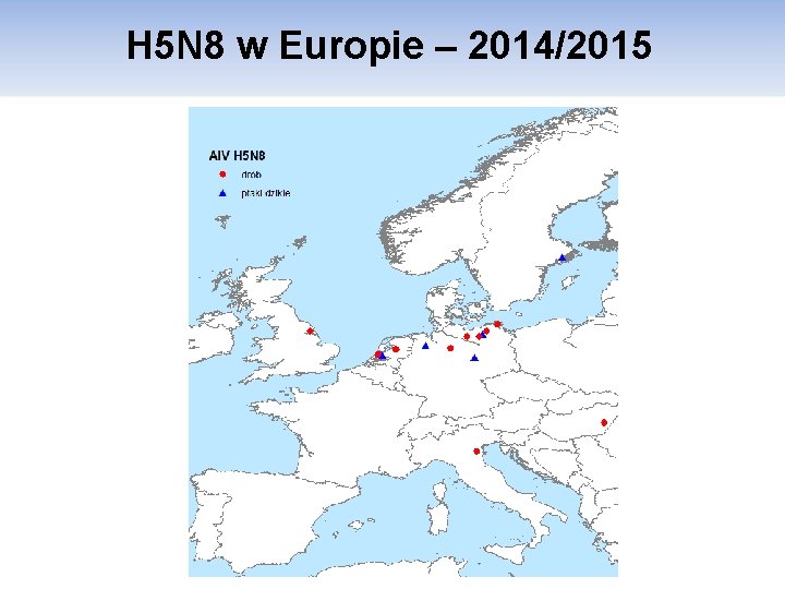 H 5 N 8 w Europie – 2014/2015 