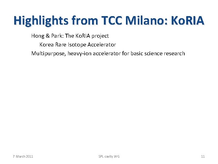 Highlights from TCC Milano: Ko. RIA Hong & Park: The Ko. RIA project Korea