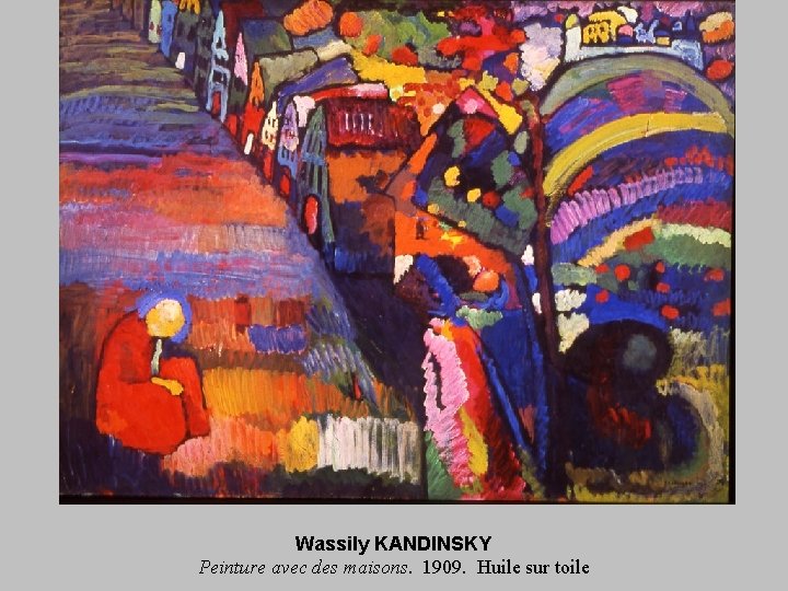 Wassily KANDINSKY Peinture avec des maisons. 1909. Huile sur toile 