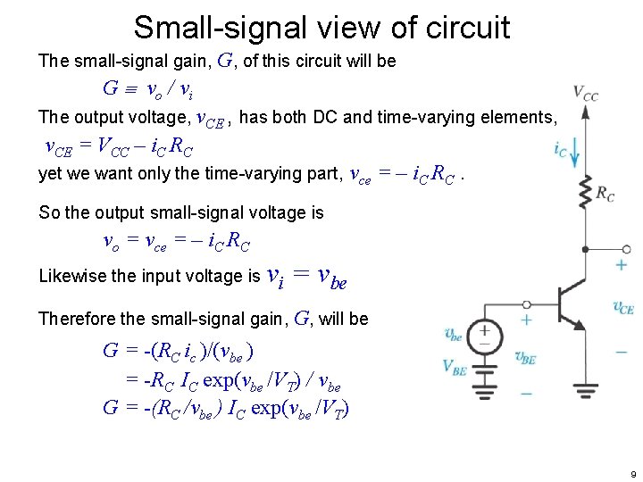 Smallsignal Bjt Operation Chris Allen Calleneecs Ku Edu