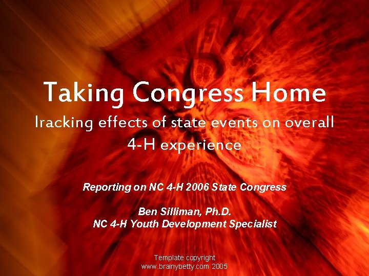 Taking Congress Home Iracking effects of state events