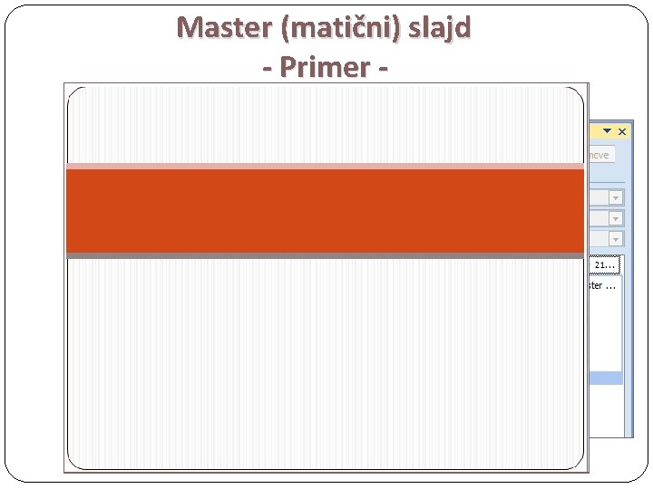 Master (matični) slajd - Primer SLIKA: DODATA IZ Clip. Art KOLEKCIJE, FORMATIRANA NASLOV: PODEBLJAN,