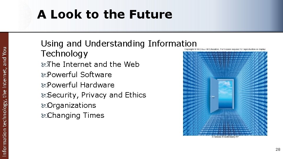 Information technology, the Internet, and You A Look to the Future Using and Understanding