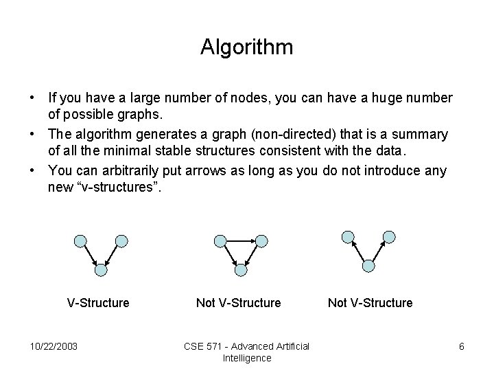 Algorithm • If you have a large number of nodes, you can have a