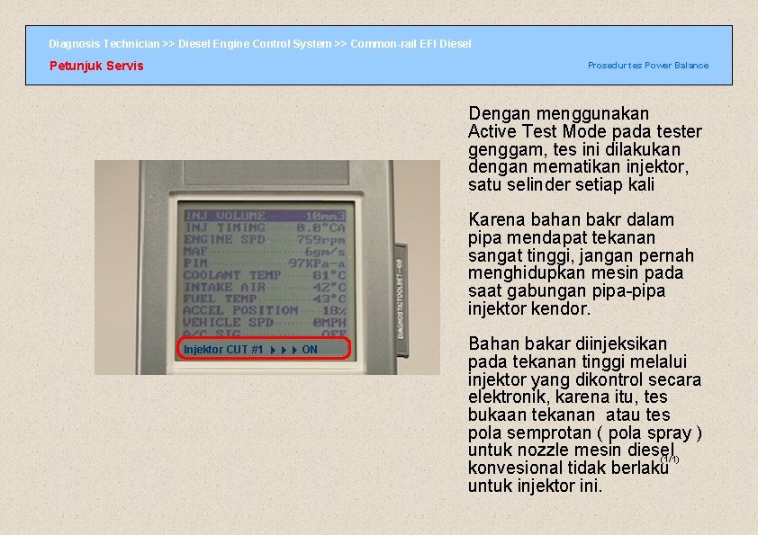 Diagnosis Technician >> Diesel Engine Control System >> Common-rail EFI Diesel Petunjuk Servis Prosedur