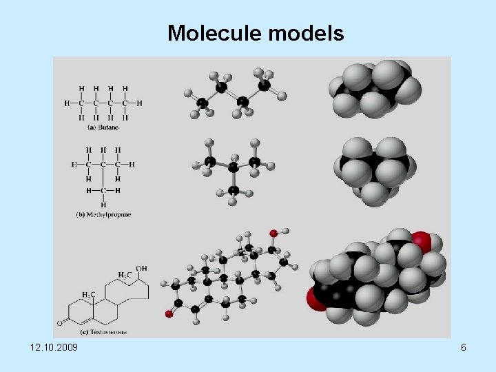 Molecule models 12. 10. 2009 6 