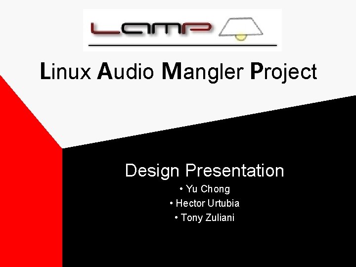 Linux Audio Mangler Project Design Presentation • Yu Chong • Hector Urtubia • Tony