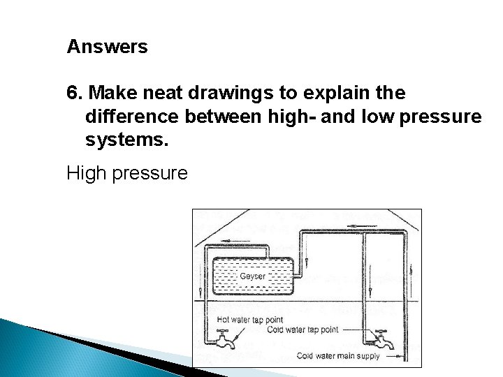 Answers 6. Make neat drawings to explain the difference between high- and low pressure