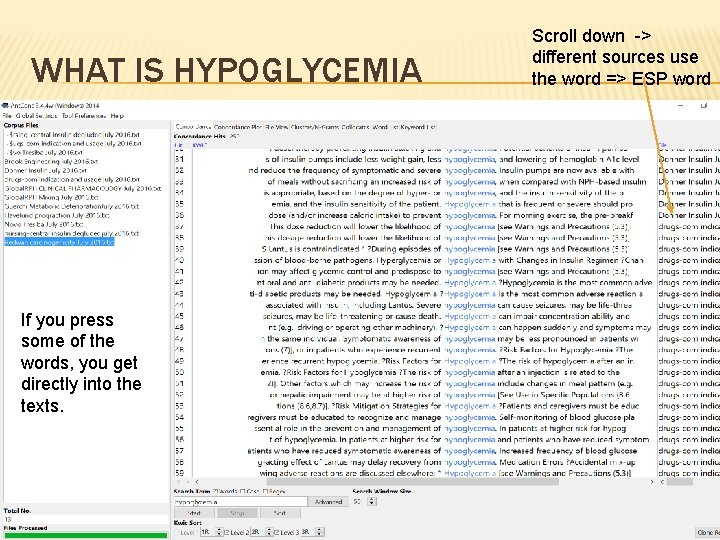 WHAT IS HYPOGLYCEMIA If you press some of the words, you get directly into