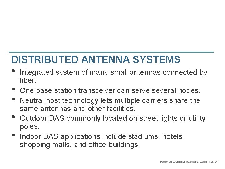 Streamlined Environmental Requirements for Distributed Antenna Systems DAS