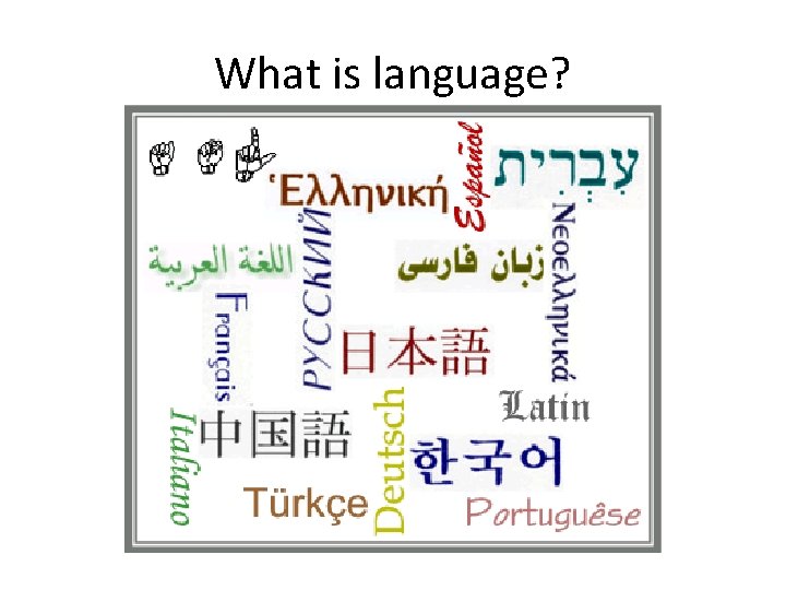 What is language? 
