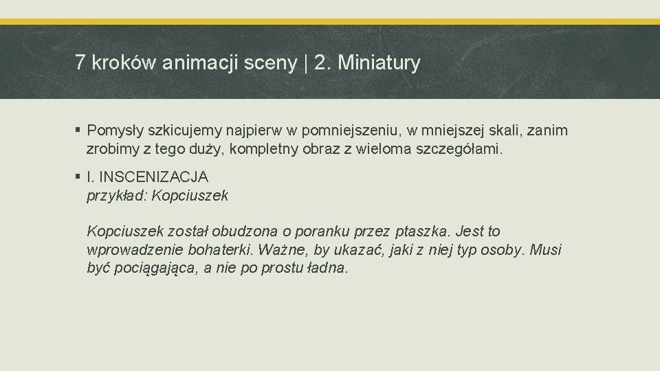 7 kroków animacji sceny | 2. Miniatury § Pomysły szkicujemy najpierw w pomniejszeniu, w