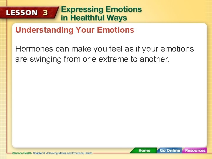 Understanding Your Emotions Hormones can make you feel as if your emotions are swinging