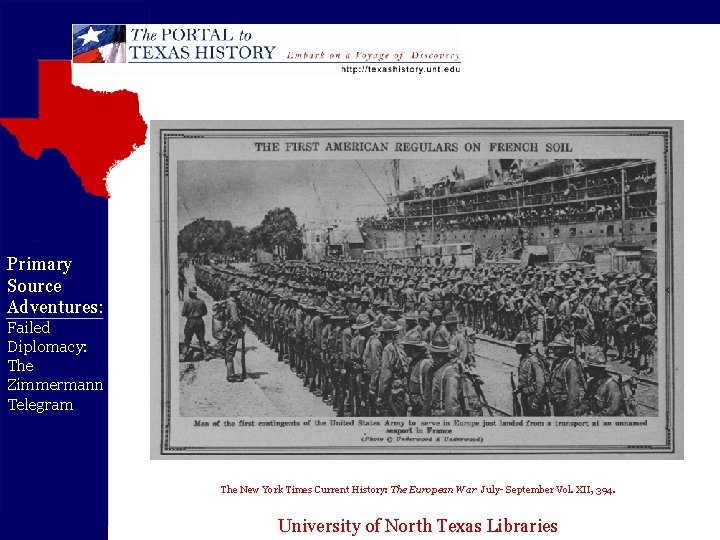 Primary Source Adventures: Failed Diplomacy: The Zimmermann Telegram The New York Times Current History: Primary Source Adventures: Failed Diplomacy: The Zimmermann Telegram The New York Times Current History: