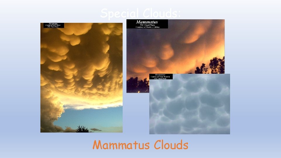 Special Clouds: Mammatus Clouds 