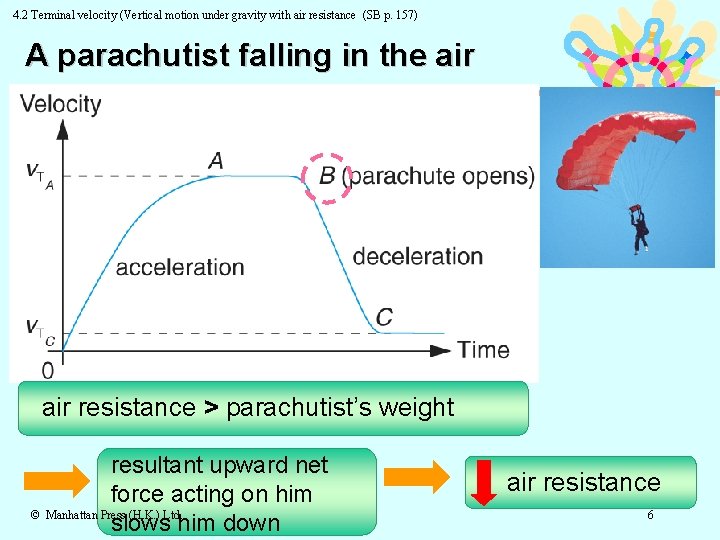 4. 2 Terminal velocity (Vertical motion under gravity with air resistance (SB p. 157)