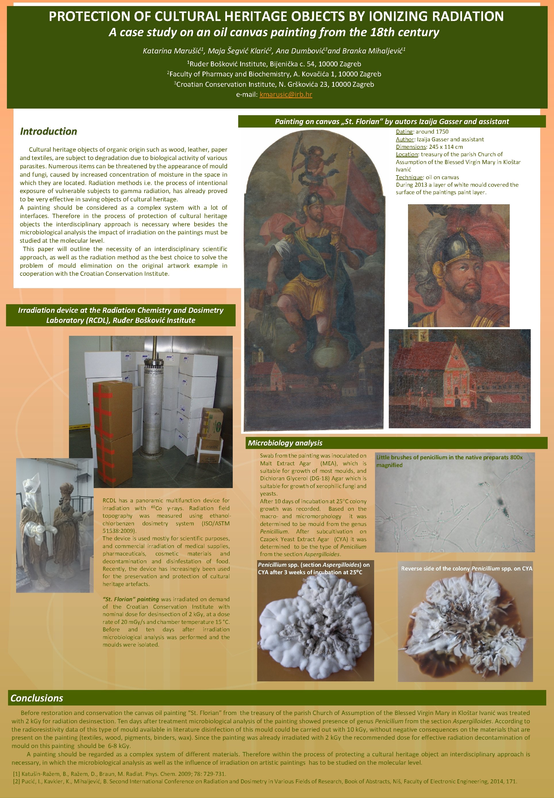 PROTECTION OF CULTURAL HERITAGE OBJECTS BY IONIZING RADIATION A case study on an oil