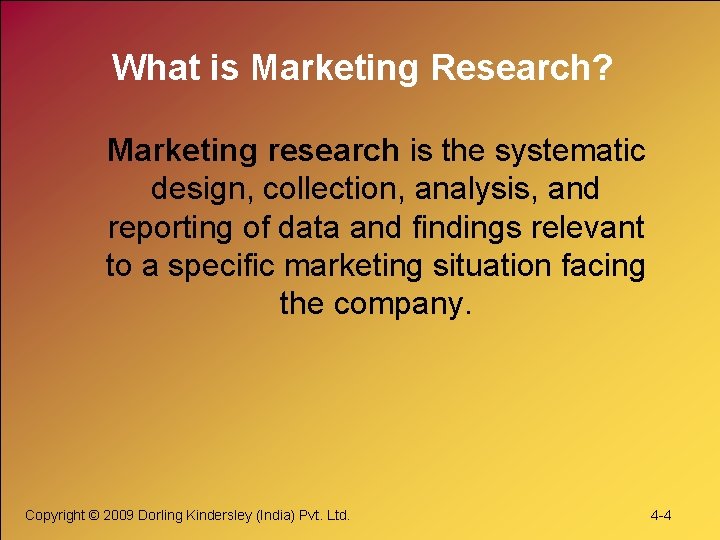 What is Marketing Research? Marketing research is the systematic design, collection, analysis, and reporting What is Marketing Research? Marketing research is the systematic design, collection, analysis, and reporting