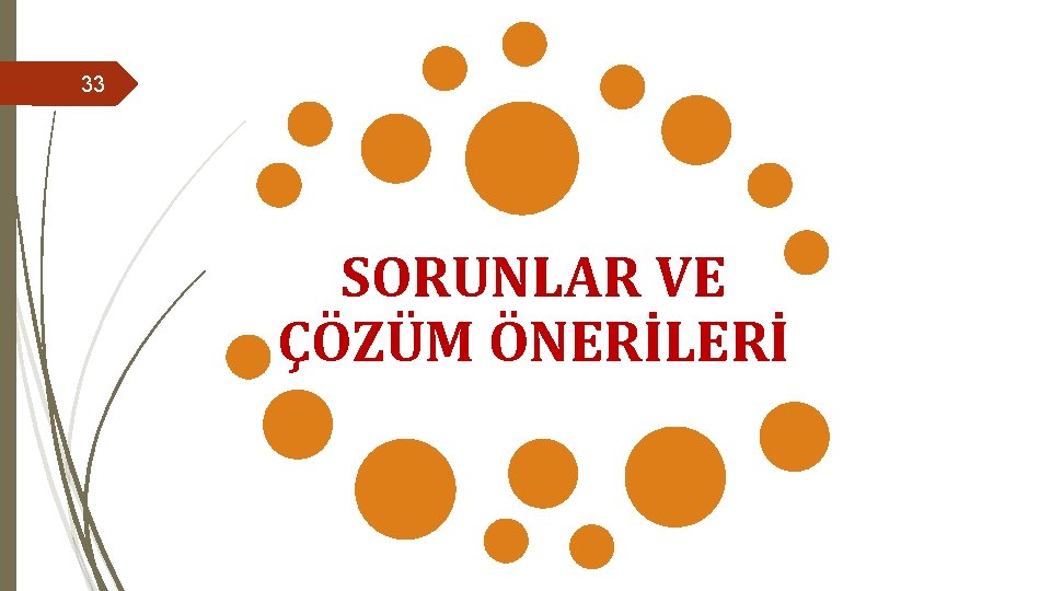 33 SORUNLAR VE ÇÖZÜM ÖNERİLERİ 