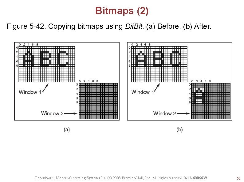 Bitmaps (2) Figure 5 -42. Copying bitmaps using Bit. Blt. (a) Before. (b) After.