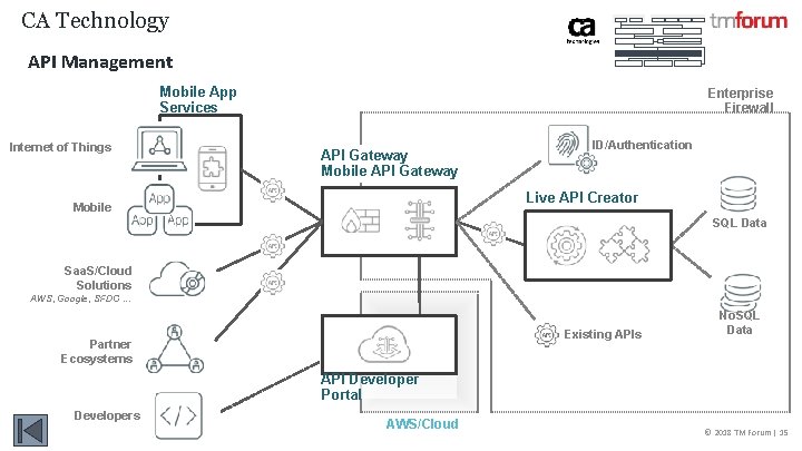 CA Technology API Management Mobile App Services Internet of Things Enterprise Firewall API Gateway