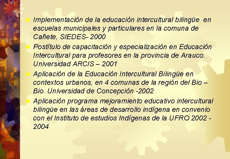 Implementación de la educación intercultural bilingüe en escuelas municipales y particulares en la comuna