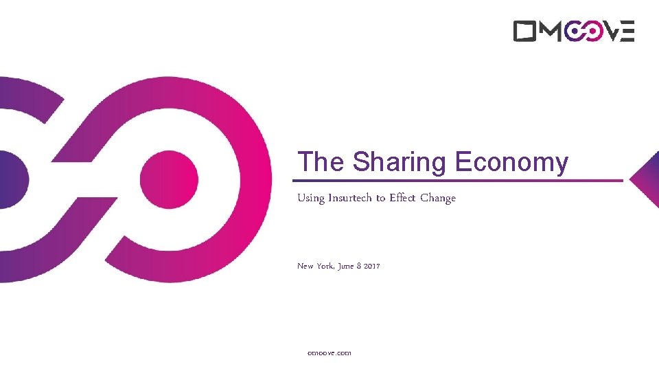 The Sharing Economy Using Insurtech to Effect Change New York, June 8 2017 Omoove|