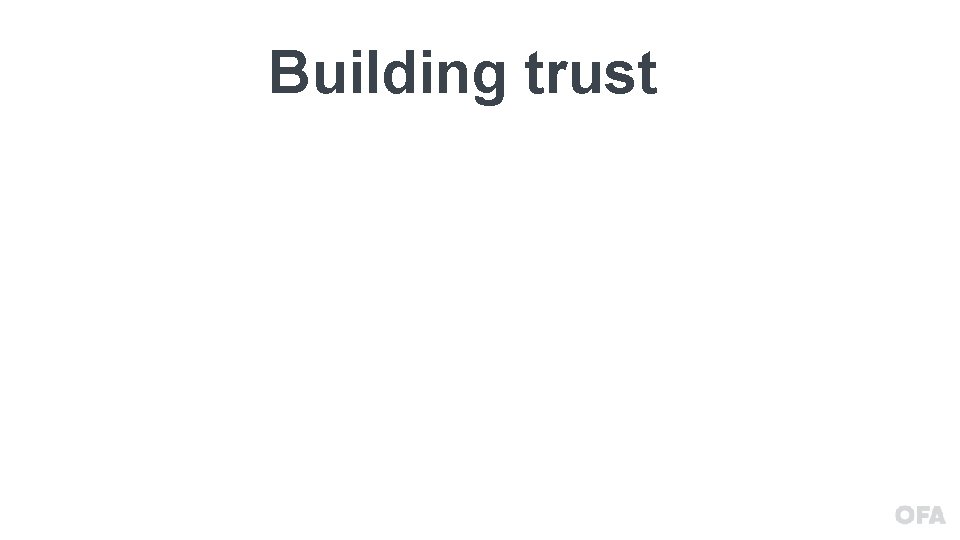 Building trust 